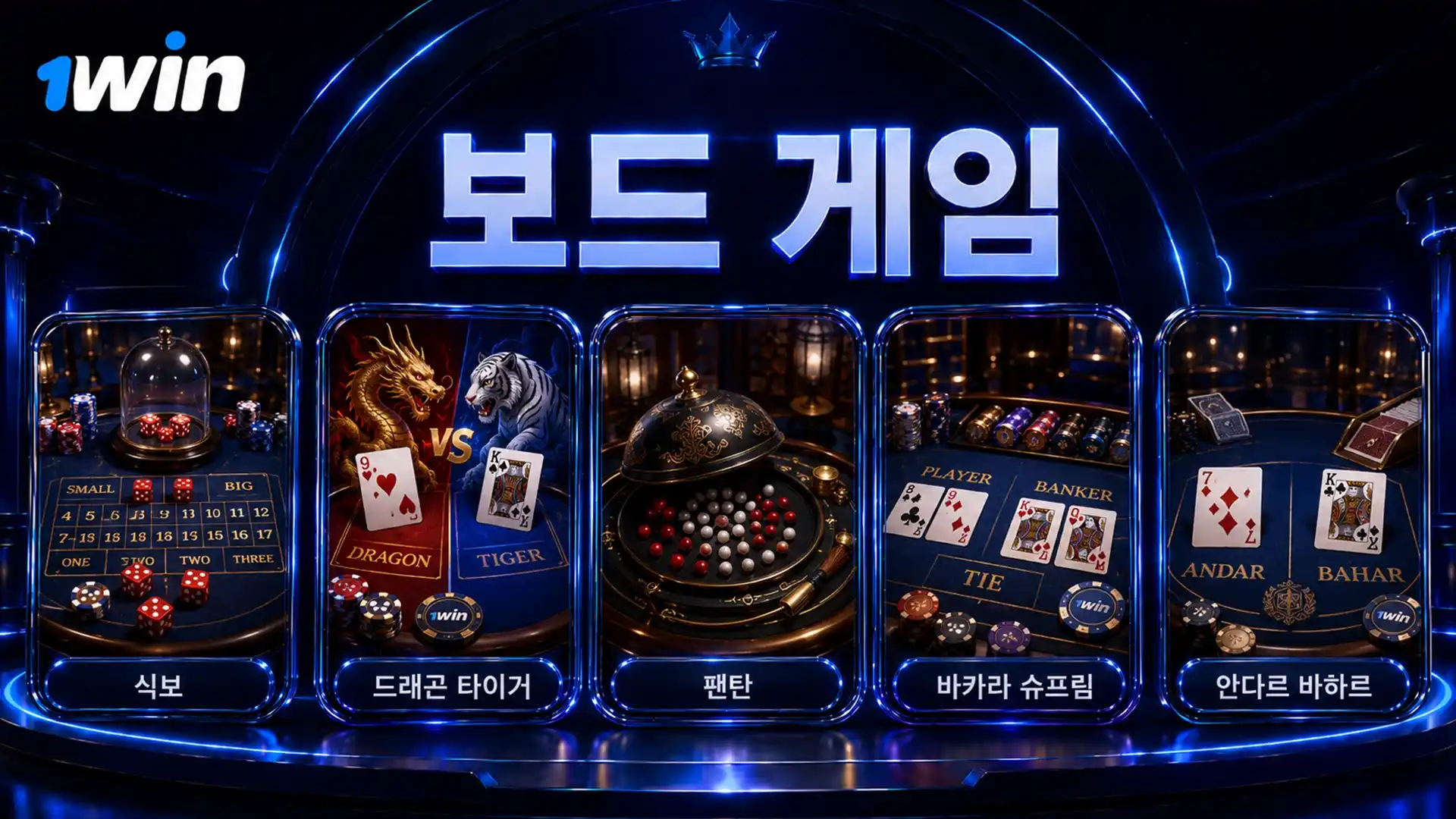 1win의 인기 보드게임.